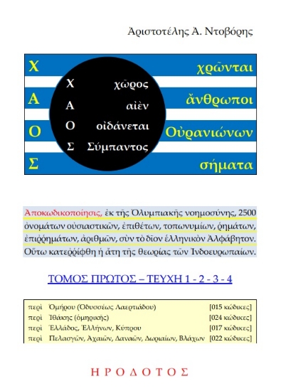 294784-Χ.Α.Ο.Σ. (Χῶρος - Αἰέν - Οἰδάνεται - Σύμπαντος), (Χρῶνται - Ἄνθρωποι - Οὐρανιώνων - Σήματα)